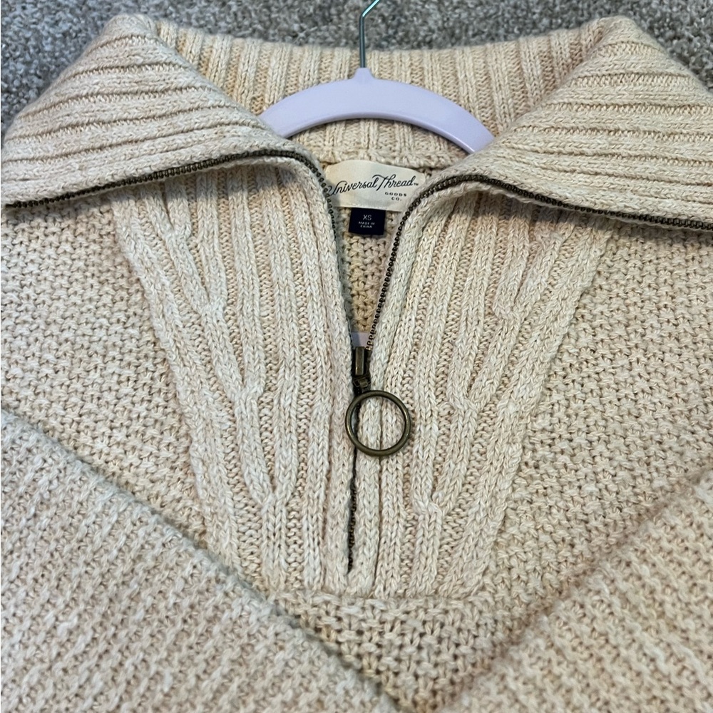 Throw Over Quarter Zip Sweater - image 2